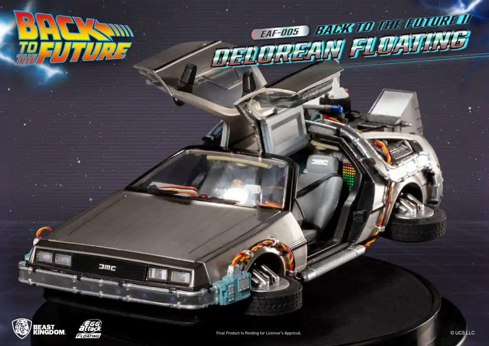 Back to the Future Egg Attack Lebdeči kip Back to the Future II DeLorean Standardna verzija 20 cm fotografija izdelka