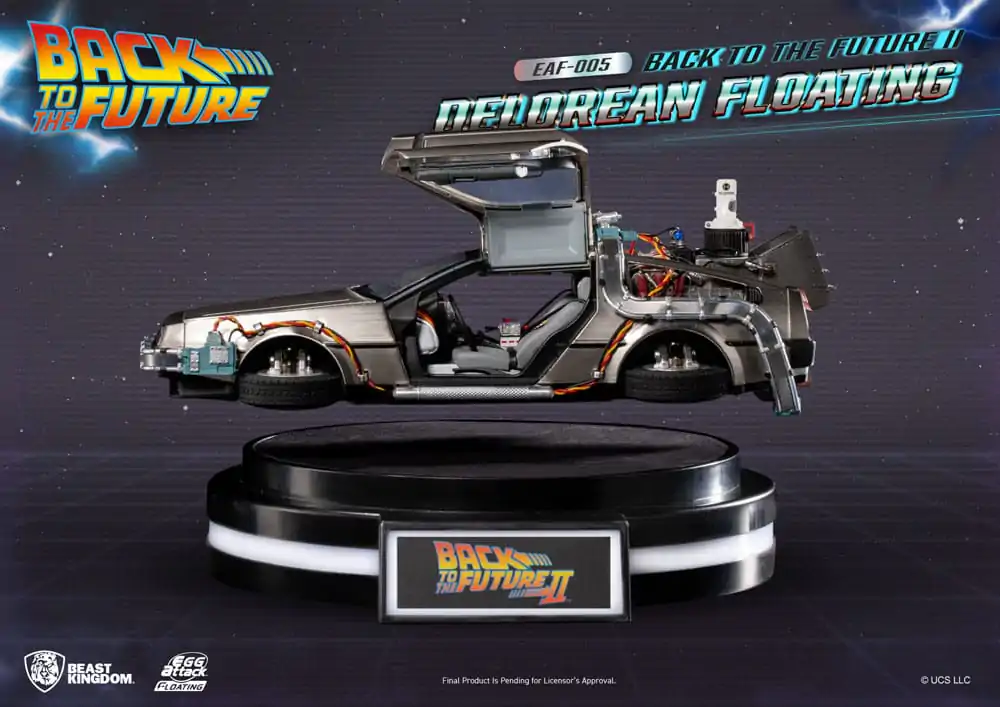 Back to the Future Egg Attack Lebdeči kip Back to the Future II DeLorean Standardna verzija 20 cm fotografija izdelka