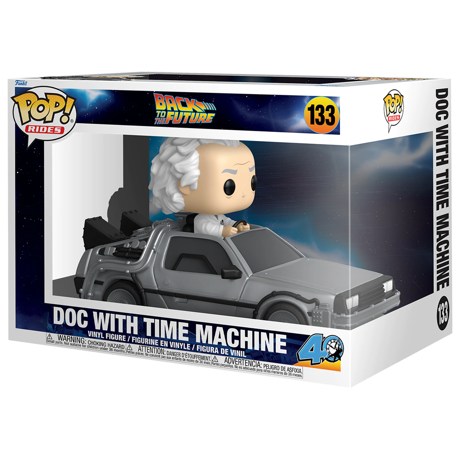 Back to the Future Funko POP! Rides Deluxe Vinil Figura Doc z Vremenskim Strojem 9 cm fotografija izdelka
