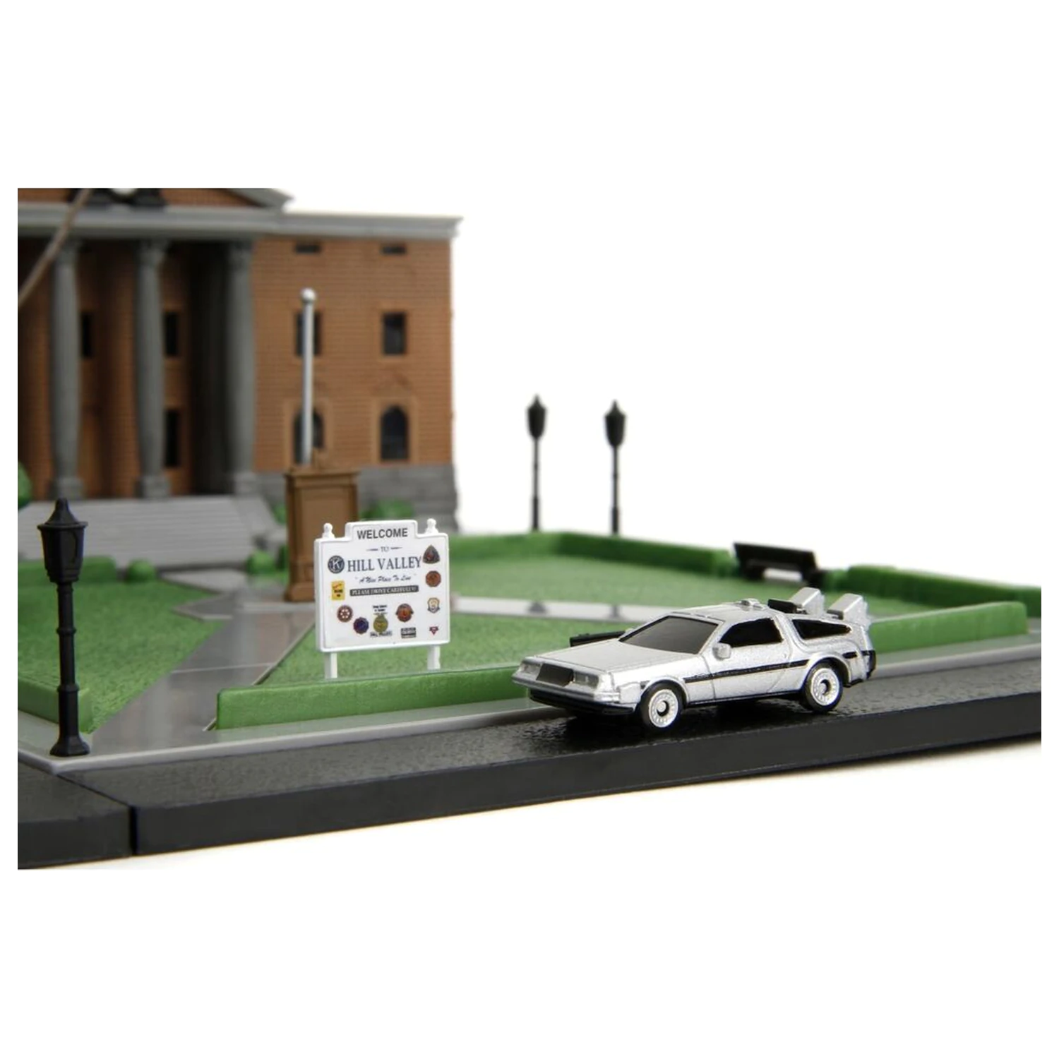 Back To The Future diorama replika Hill Valley Courthouse Square fotografija izdelka