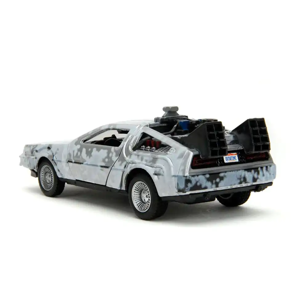 Back to the Future Hollywood Rides modelček iz tlačno litega materiala 1/32 DeLorean Time Machine Frost fotografija izdelka