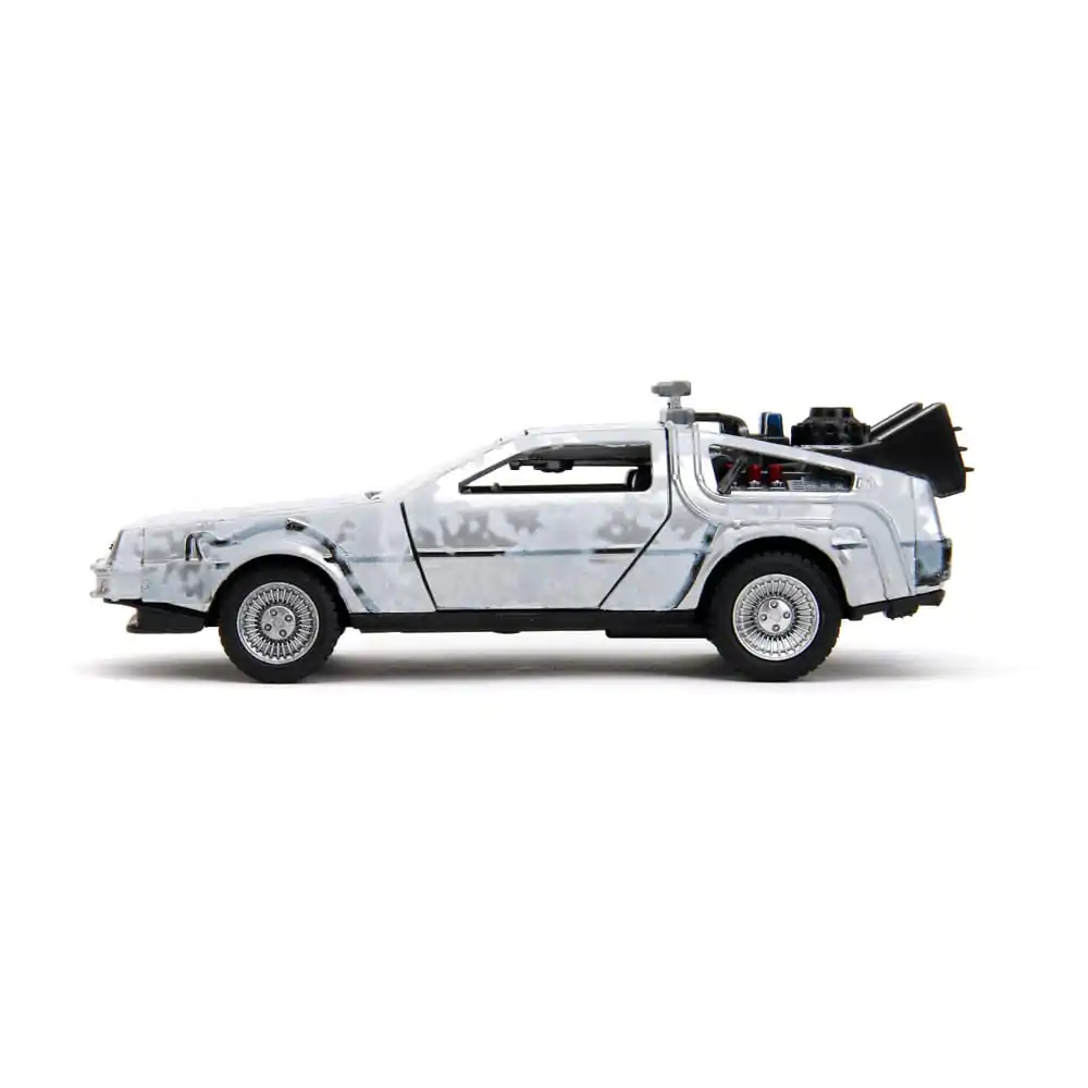 Back to the Future Hollywood Rides modelček iz tlačno litega materiala 1/32 DeLorean Time Machine Frost fotografija izdelka