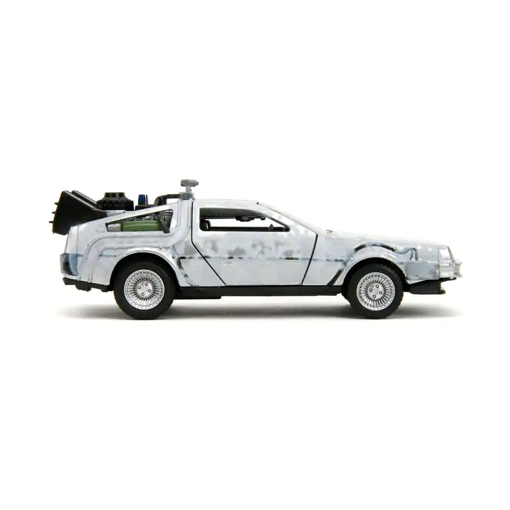 Back to the Future Hollywood Rides modelček iz tlačno litega materiala 1/32 DeLorean Time Machine Frost fotografija izdelka