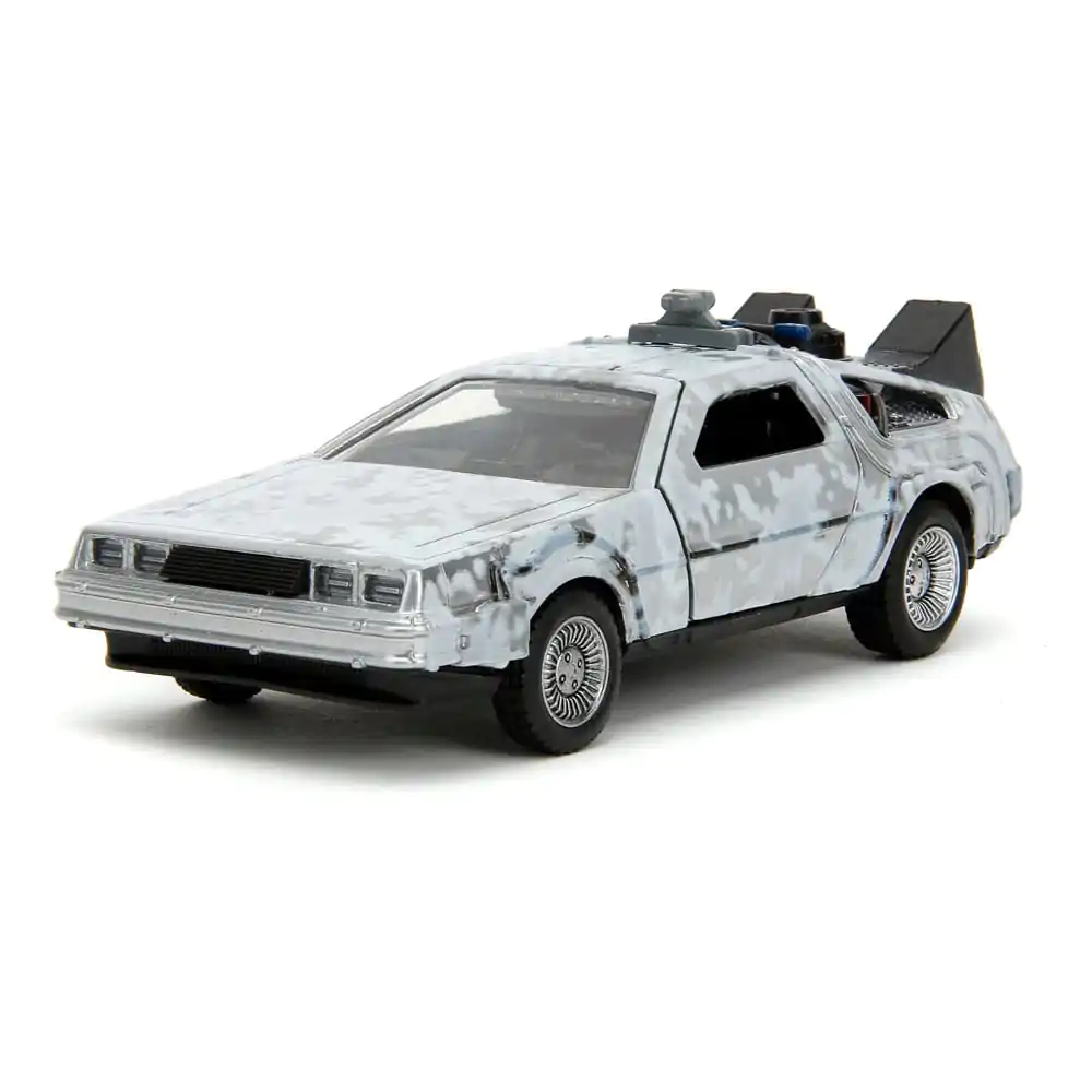 Back to the Future Hollywood Rides modelček iz tlačno litega materiala 1/32 DeLorean Time Machine Frost fotografija izdelka