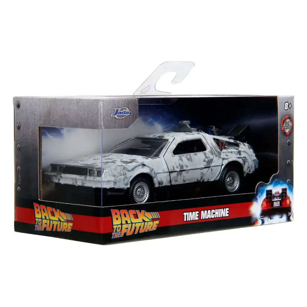 Back to the Future Hollywood Rides modelček iz tlačno litega materiala 1/32 DeLorean Time Machine Frost fotografija izdelka