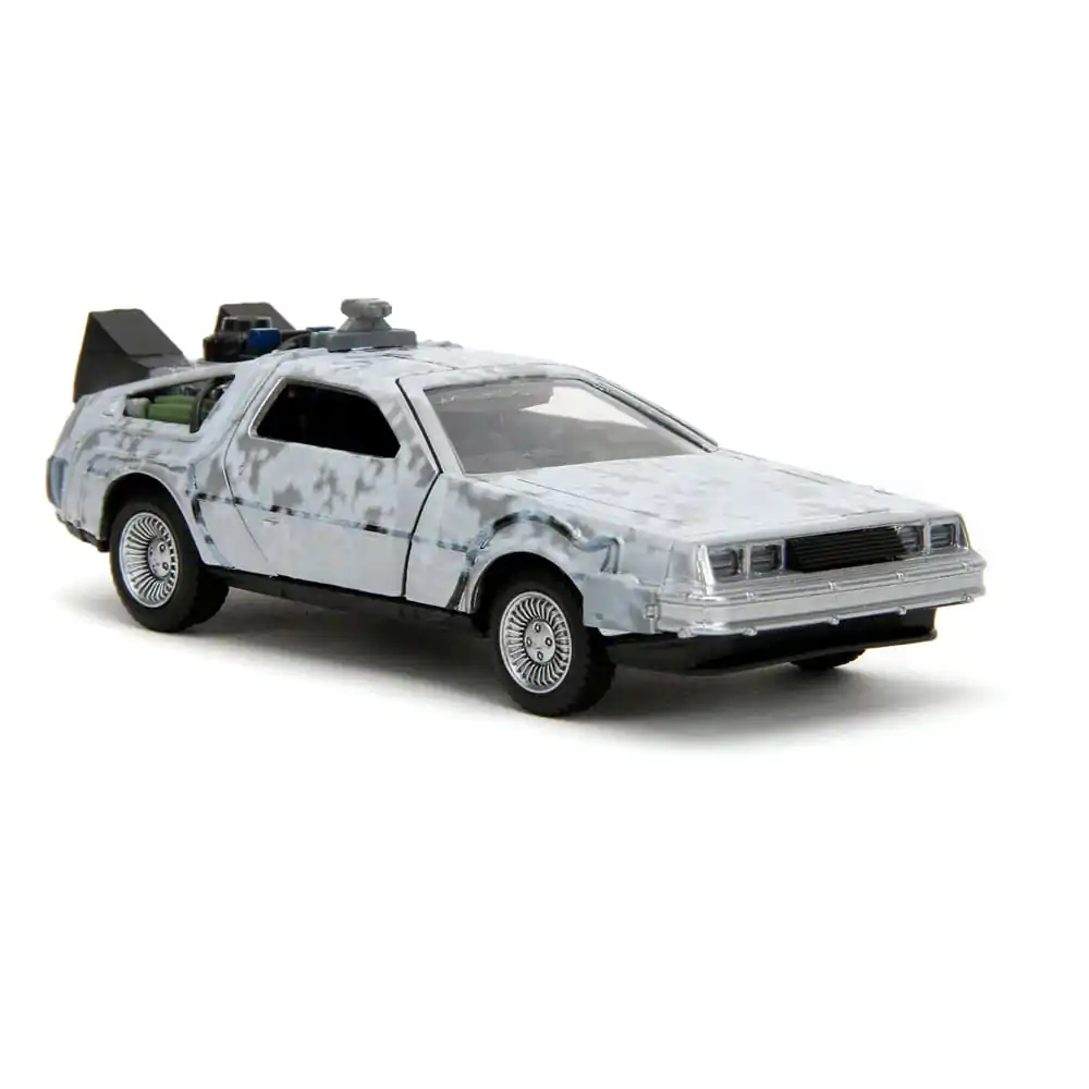 Back to the Future Hollywood Rides modelček iz tlačno litega materiala 1/32 DeLorean Time Machine Frost fotografija izdelka