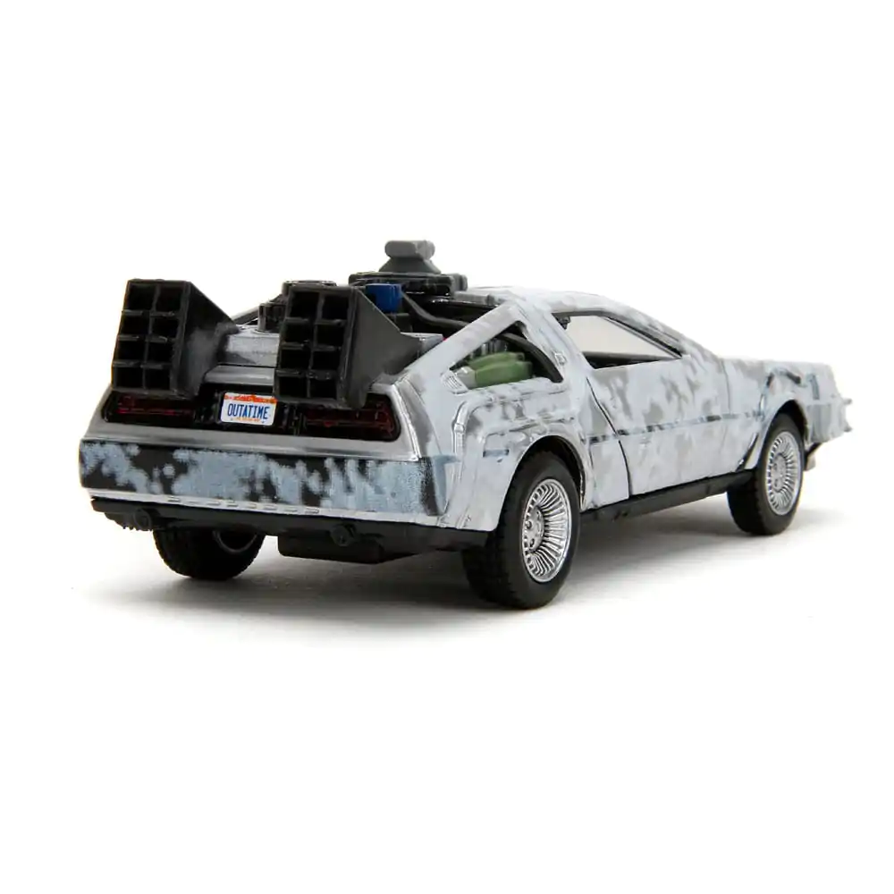 Back to the Future Hollywood Rides modelček iz tlačno litega materiala 1/32 DeLorean Time Machine Frost fotografija izdelka