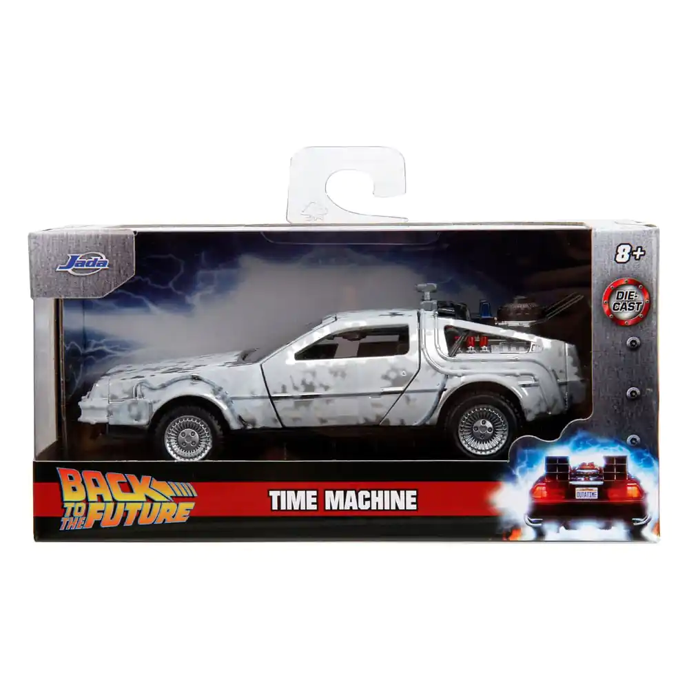 Back to the Future Hollywood Rides modelček iz tlačno litega materiala 1/32 DeLorean Time Machine Frost fotografija izdelka