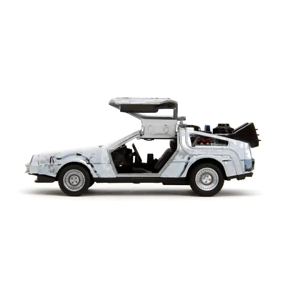 Back to the Future Hollywood Rides modelček iz tlačno litega materiala 1/32 DeLorean Time Machine Frost fotografija izdelka