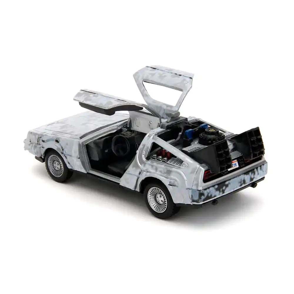 Back to the Future Hollywood Rides modelček iz tlačno litega materiala 1/32 DeLorean Time Machine Frost fotografija izdelka