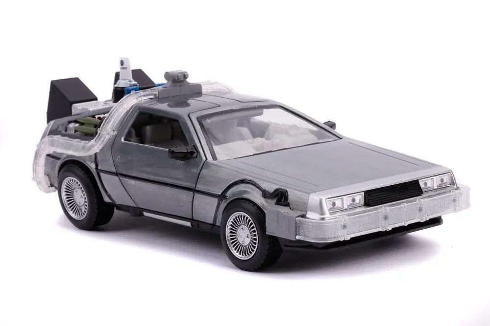 Nazaj v prihodnost II Hollywood Rides Diecast Model 1/24 DeLorean Time Machine modelček fotografija izdelka