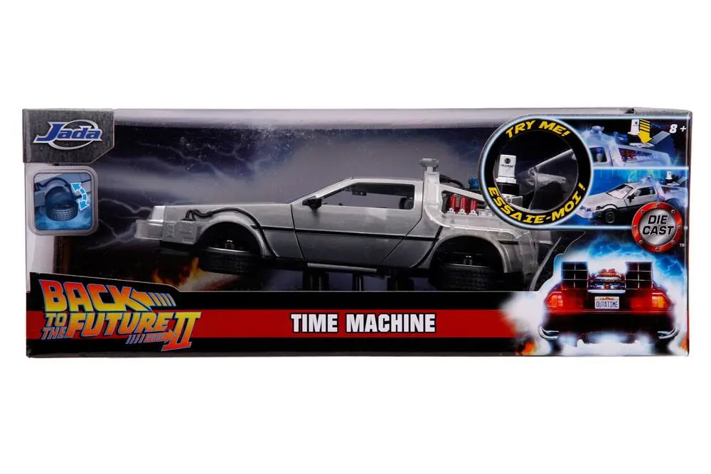 Nazaj v prihodnost II Hollywood Rides Diecast Model 1/24 DeLorean Time Machine modelček fotografija izdelka