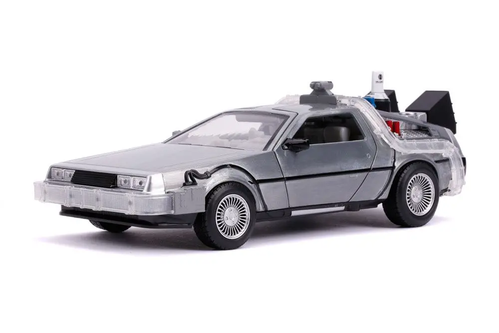 Nazaj v prihodnost II Hollywood Rides Diecast Model 1/24 DeLorean Time Machine modelček fotografija izdelka