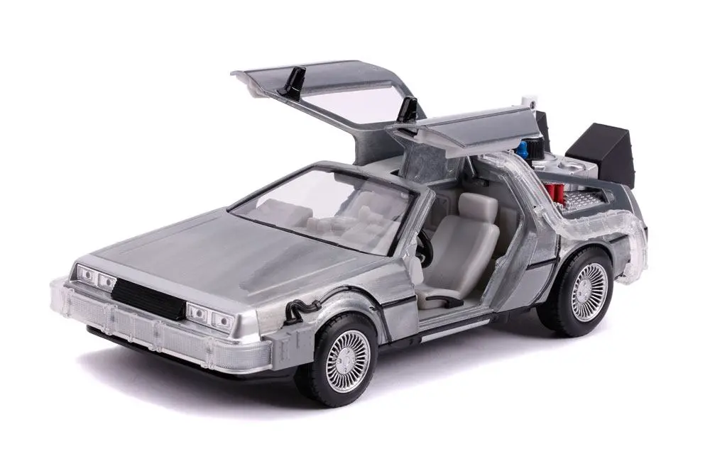 Nazaj v prihodnost II Hollywood Rides Diecast Model 1/24 DeLorean Time Machine modelček fotografija izdelka