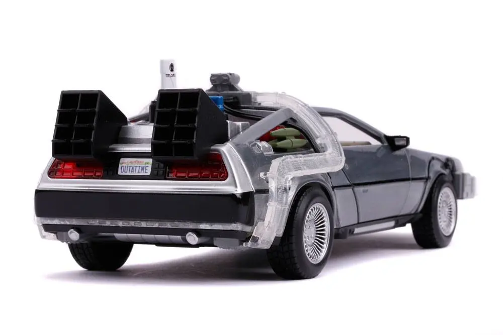 Nazaj v prihodnost II Hollywood Rides Diecast Model 1/24 DeLorean Time Machine modelček fotografija izdelka