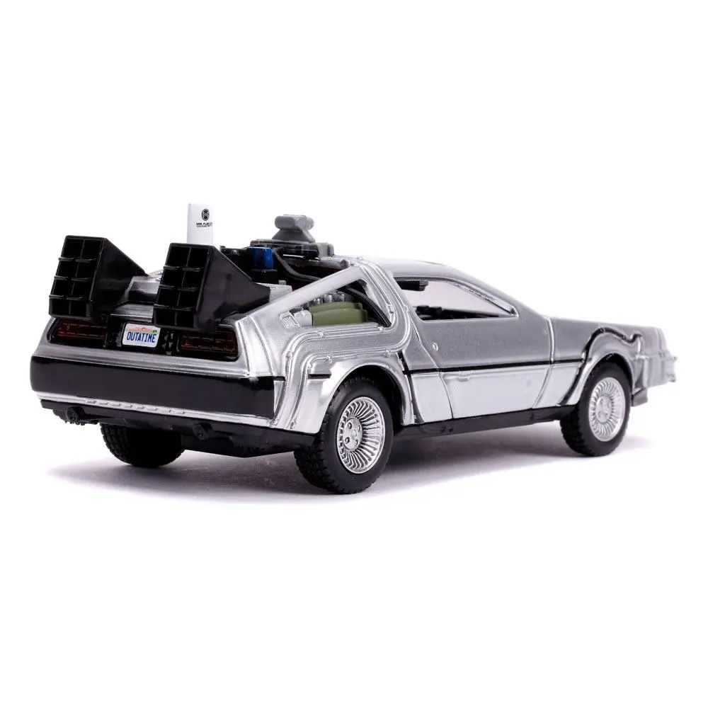 Back to the Future II Hollywood Rides modelček iz tlačno litega materiala 1/32 DeLorean Time Machine  fotografija izdelka