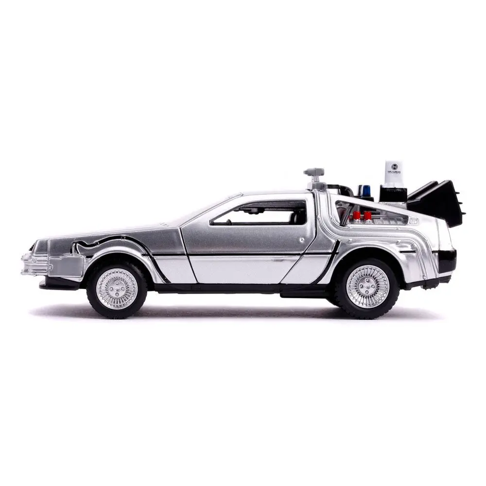 Back to the Future II Hollywood Rides modelček iz tlačno litega materiala 1/32 DeLorean Time Machine  fotografija izdelka