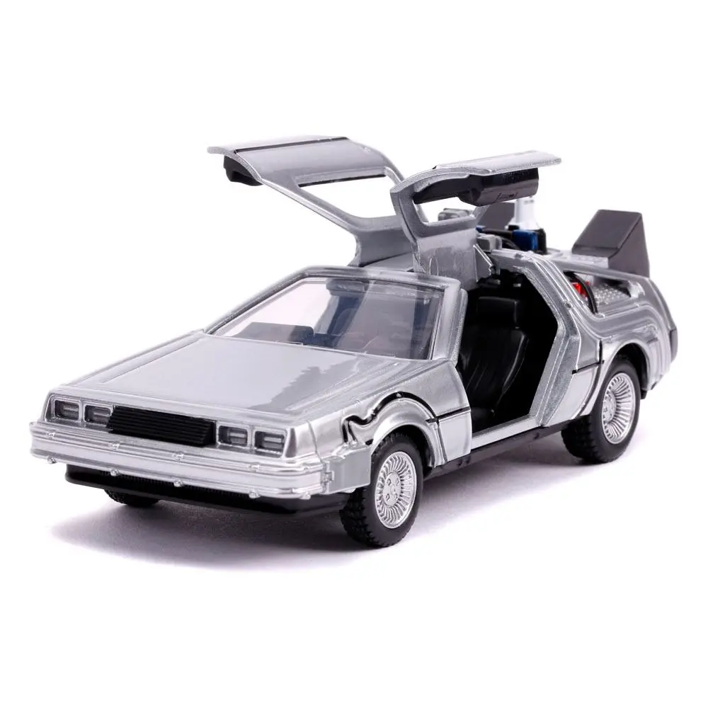 Back to the Future II Hollywood Rides modelček iz tlačno litega materiala 1/32 DeLorean Time Machine  fotografija izdelka