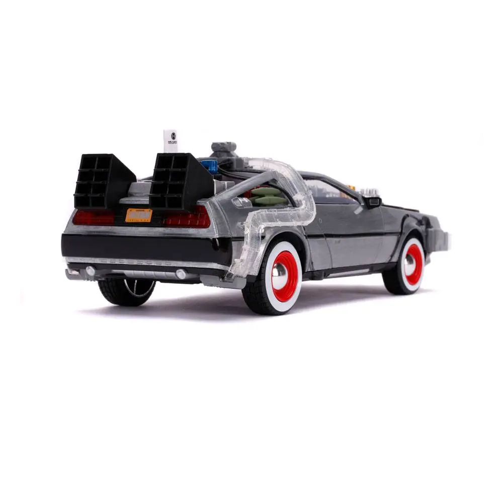 Back to the Future III Hollywood Rides modelček iz tlačno litega materiala 1/24 DeLorean Time Machine fotografija izdelka