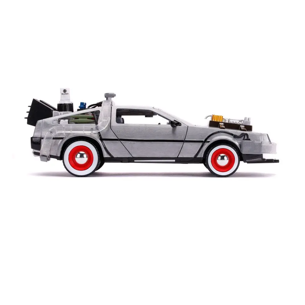 Back to the Future III Hollywood Rides modelček iz tlačno litega materiala 1/24 DeLorean Time Machine fotografija izdelka