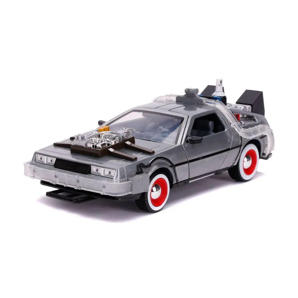 Back to the Future III Hollywood Rides modelček iz tlačno litega materiala 1/24 DeLorean Time Machine fotografija izdelka