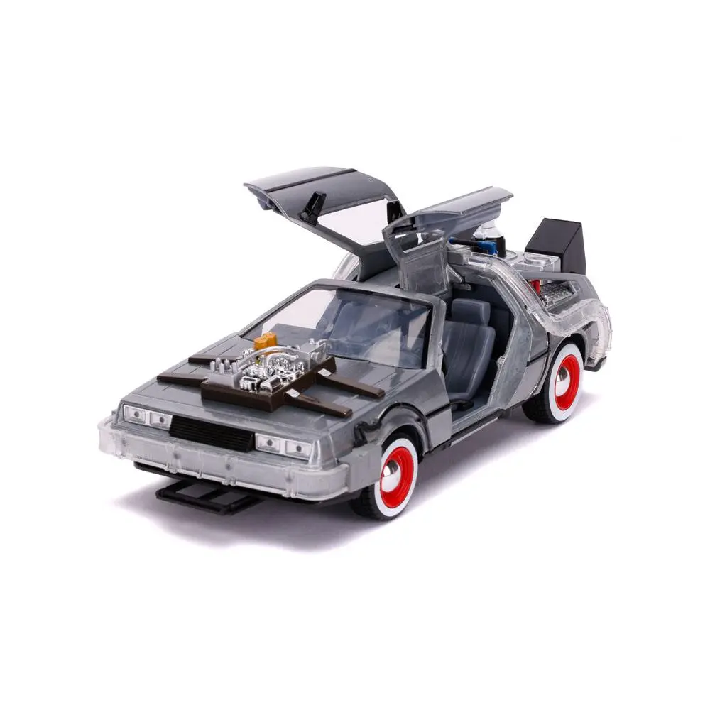 Back to the Future III Hollywood Rides modelček iz tlačno litega materiala 1/24 DeLorean Time Machine fotografija izdelka