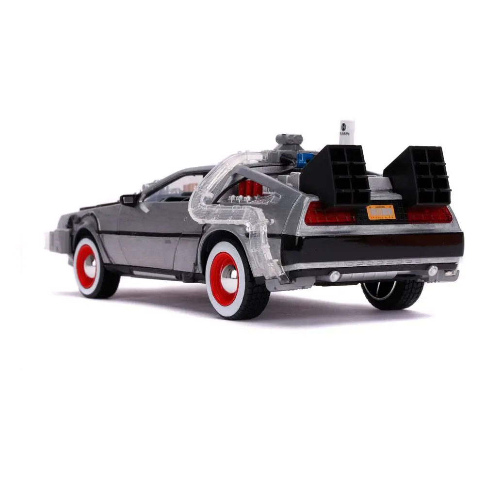 Back to the Future III Hollywood Rides modelček iz tlačno litega materiala 1/24 DeLorean Time Machine fotografija izdelka