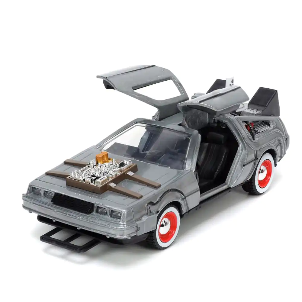 Back to the Future III Hollywood Rides Diecast Model 1/32 DeLorean Time Machine prosto vrteč model fotografija izdelka