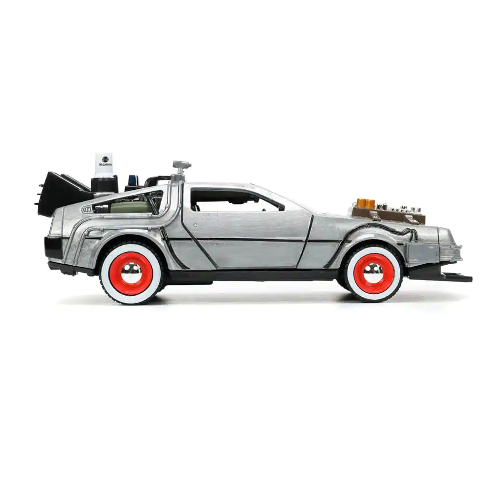 Back to the Future III Hollywood Rides Diecast Model 1/32 DeLorean Time Machine prosto vrteč model fotografija izdelka