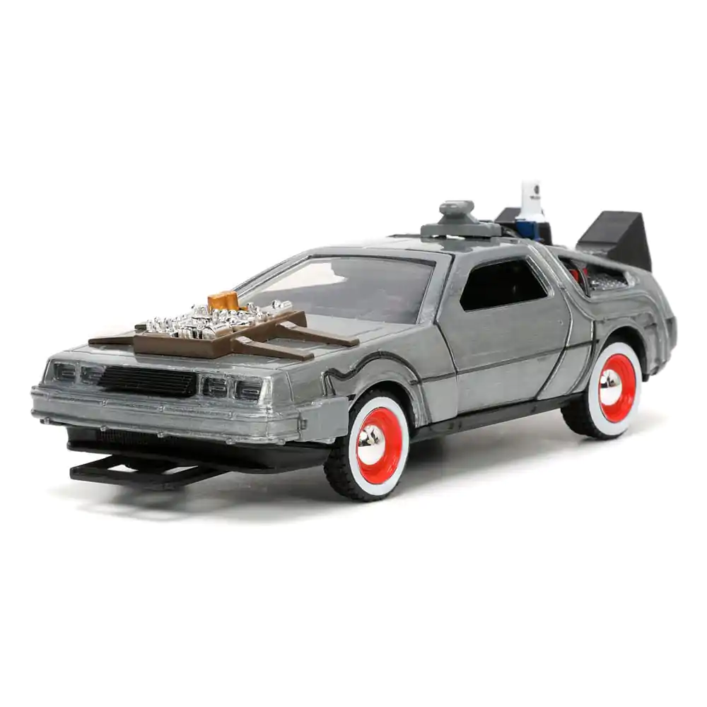 Back to the Future III Hollywood Rides Diecast Model 1/32 DeLorean Time Machine prosto vrteč model fotografija izdelka