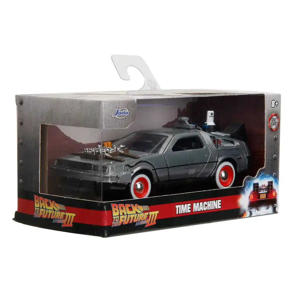 Back to the Future III Hollywood Rides Diecast Model 1/32 DeLorean Time Machine prosto vrteč model fotografija izdelka