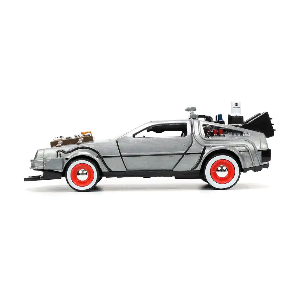 Back to the Future III Hollywood Rides Diecast Model 1/32 DeLorean Time Machine prosto vrteč model fotografija izdelka