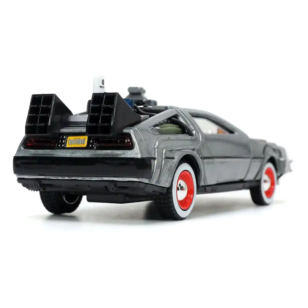 Back to the Future III Hollywood Rides Diecast Model 1/32 DeLorean Time Machine prosto vrteč model fotografija izdelka