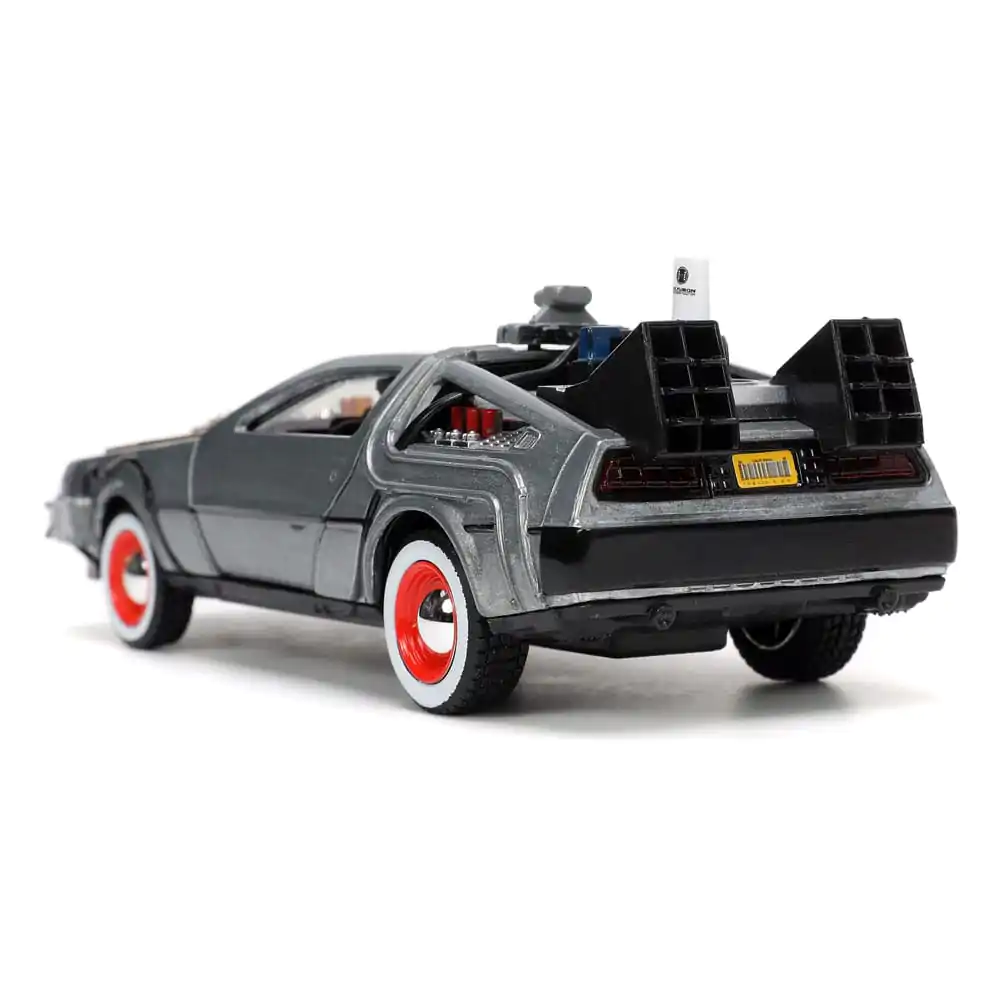 Back to the Future III Hollywood Rides Diecast Model 1/32 DeLorean Time Machine prosto vrteč model fotografija izdelka