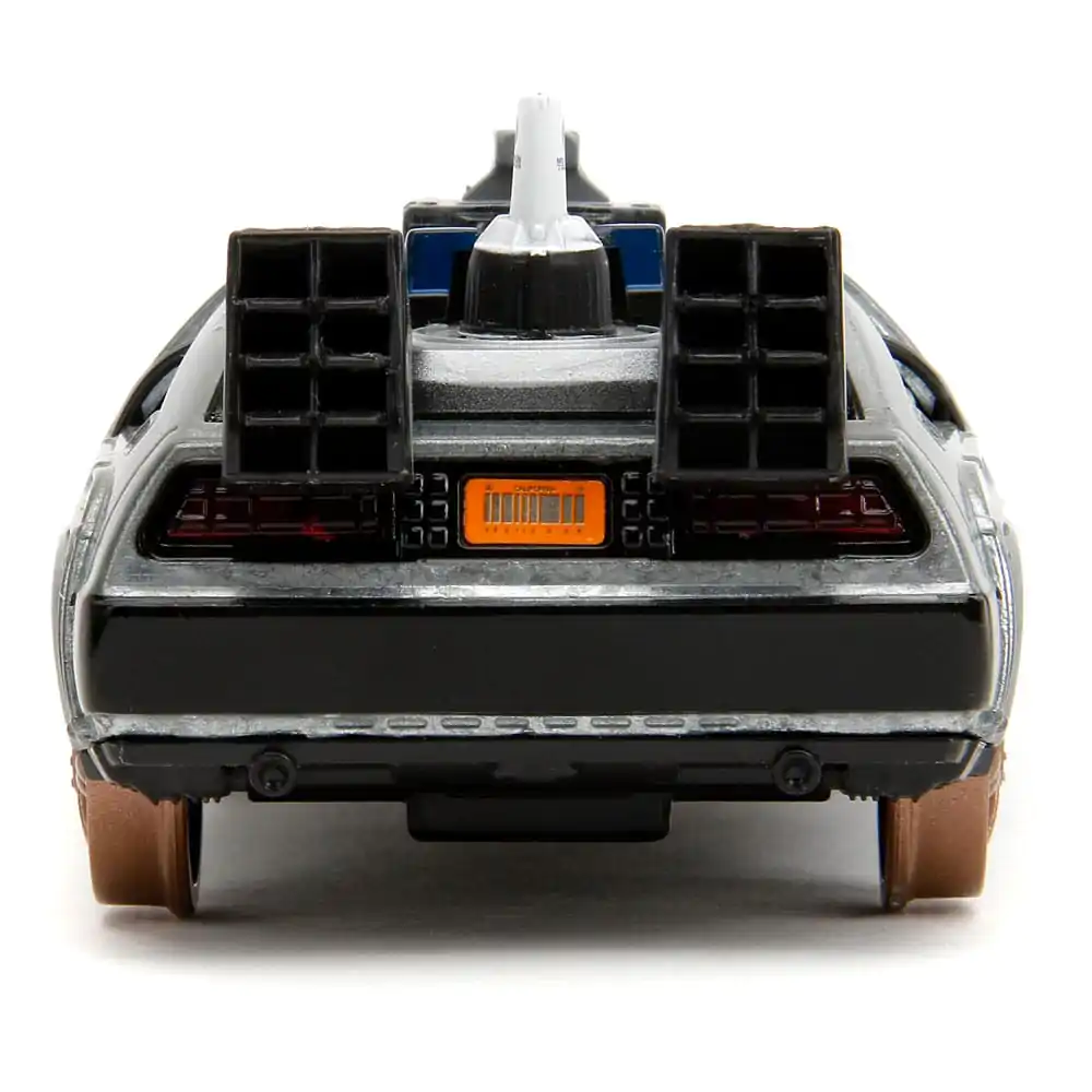 Back to the Future III Hollywood Rides Diecast Model 1/32 DeLorean Time Machine železniška kolesa fotografija izdelka