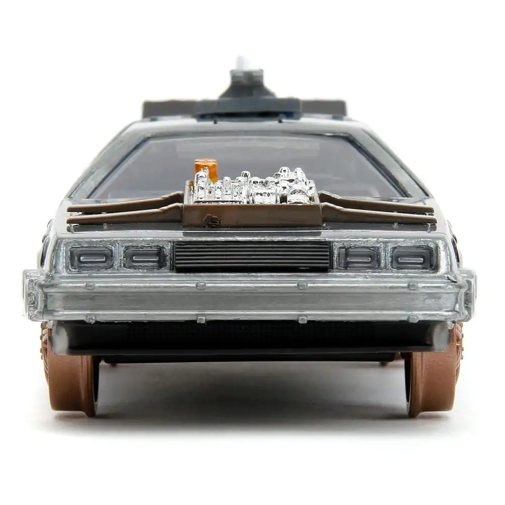 Back to the Future III Hollywood Rides Diecast Model 1/32 DeLorean Time Machine železniška kolesa fotografija izdelka