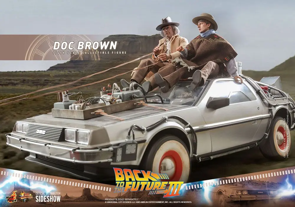 Back To The Future III Movie Masterpiece Akcijska figura 1/6 Doc Brown 32 cm fotografija izdelka