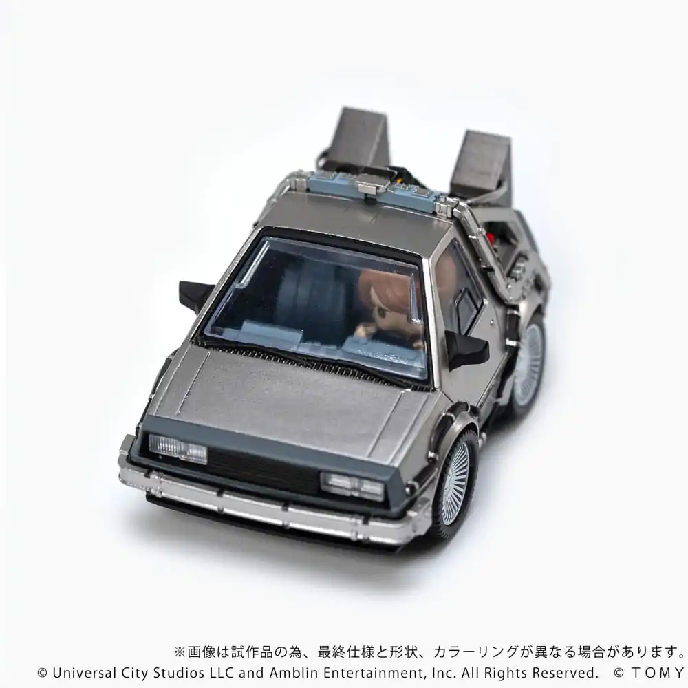 Back to the Future Q-Village Vozilo z mini figurami Časovni stroj 9 cm fotografija izdelka