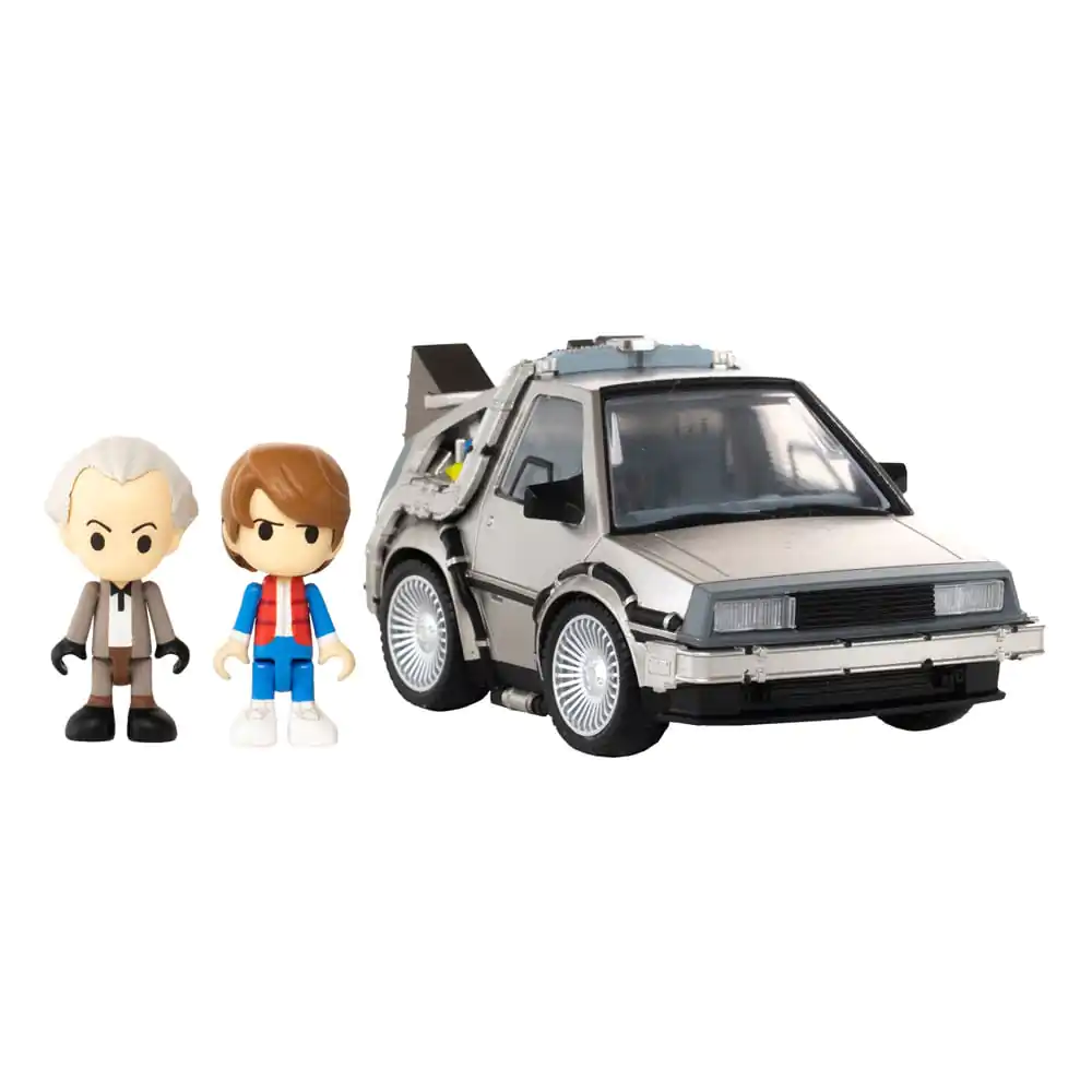 Back to the Future Q-Village Vozilo z mini figurami Časovni stroj 9 cm fotografija izdelka