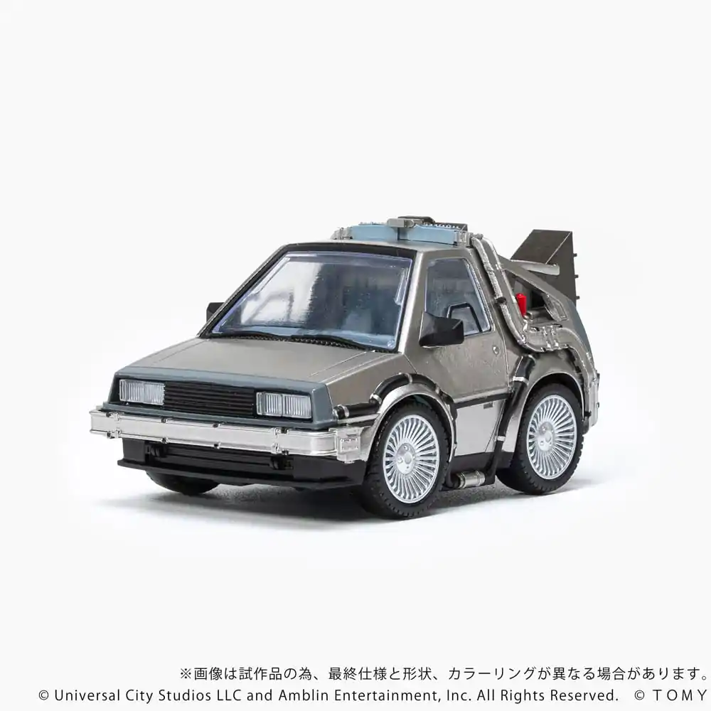 Back to the Future Q-Village Vozilo z mini figurami Časovni stroj 9 cm fotografija izdelka