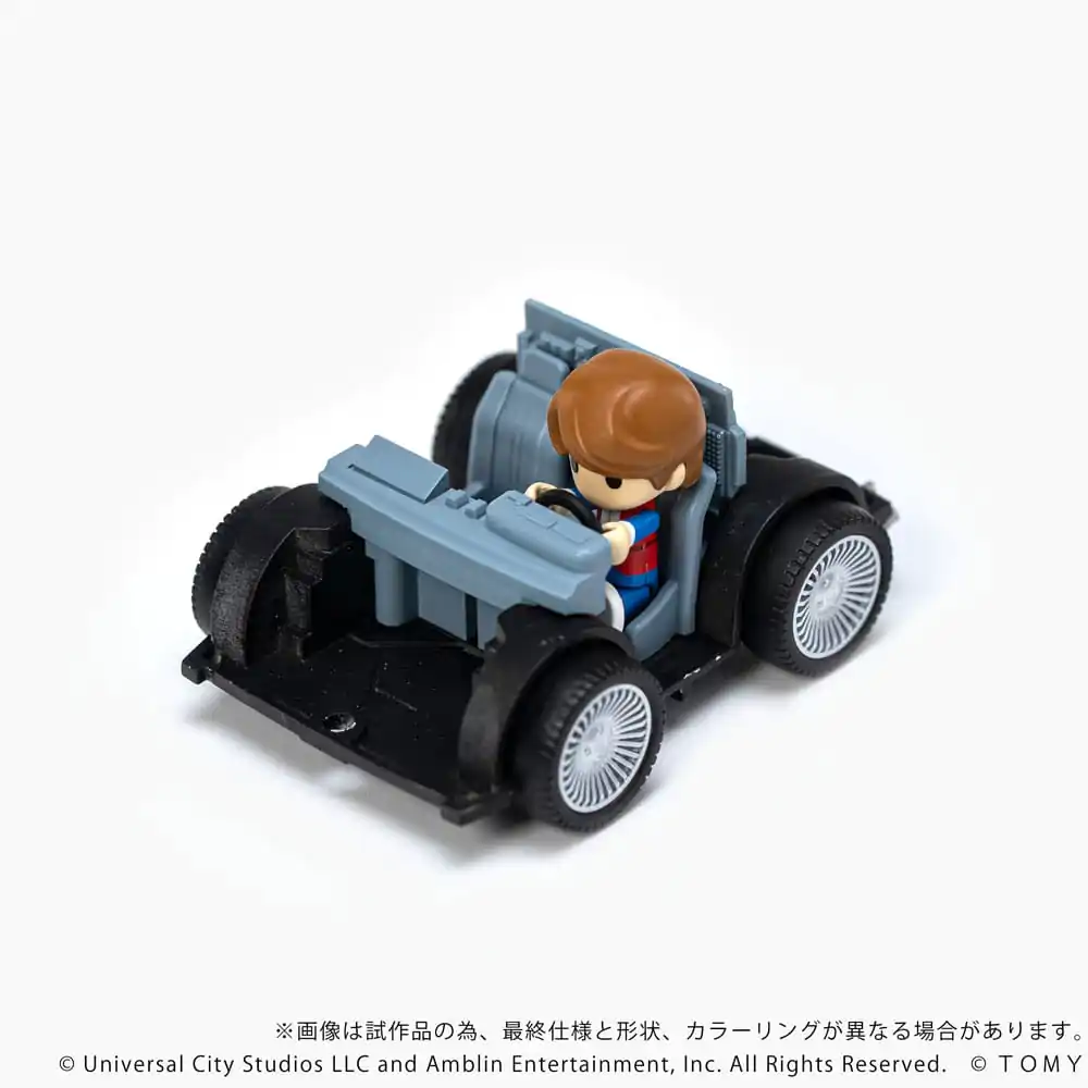Back to the Future Q-Village Vozilo z mini figurami Časovni stroj 9 cm fotografija izdelka