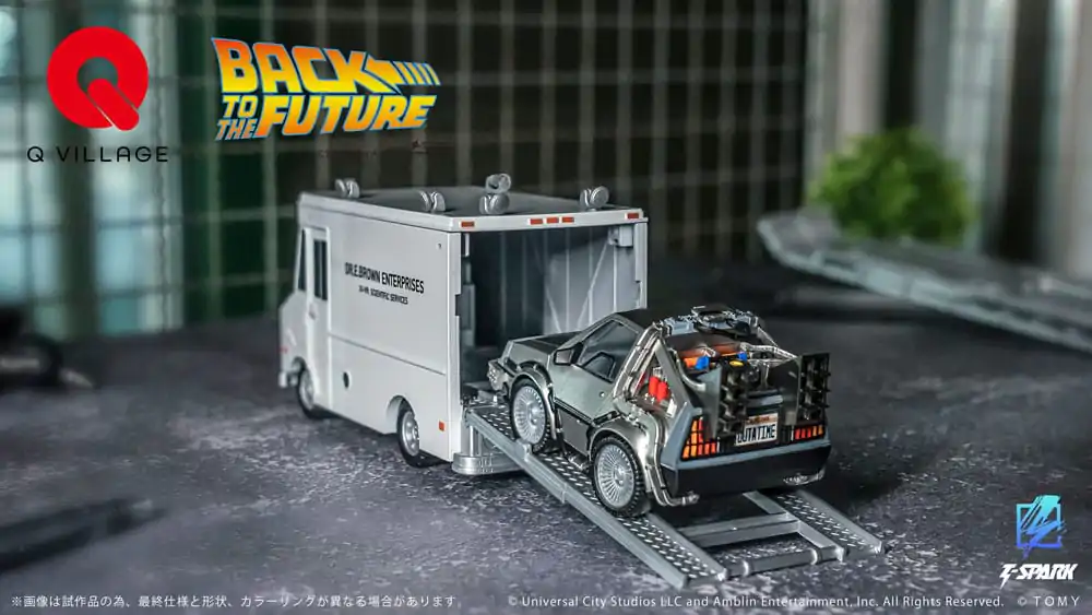 Back to the Future Q-Village vozila z mini figuricami Time Machine luksuzen set 9 cm fotografija izdelka