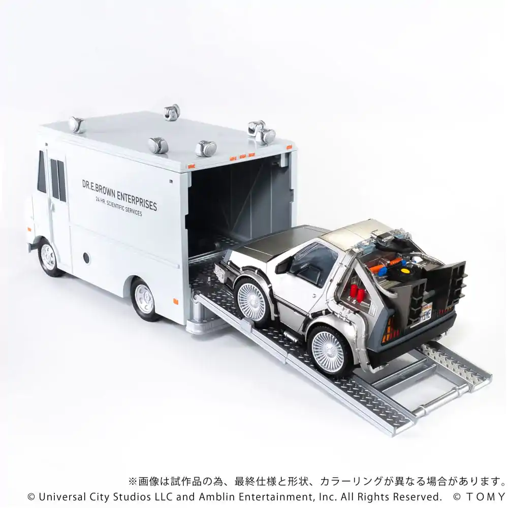 Back to the Future Q-Village vozila z mini figuricami Time Machine luksuzen set 9 cm fotografija izdelka