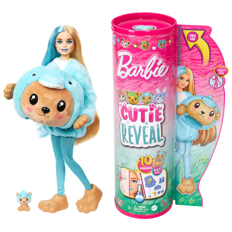 Barbie Chelsea Cutie Reveal serija kostumi punčka delfin medvedek fotografija izdelka