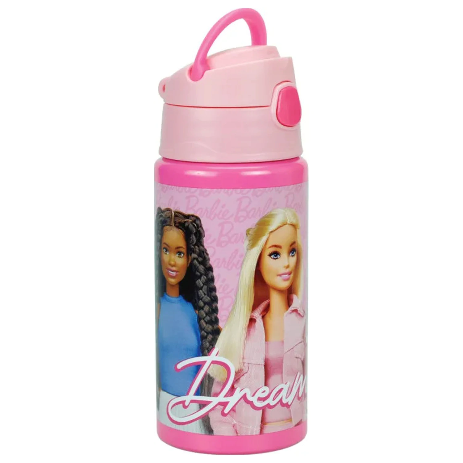 Barbie Dream Team Aluminijasta flaška s slamico in obešalnikom 500 ml fotografija izdelka