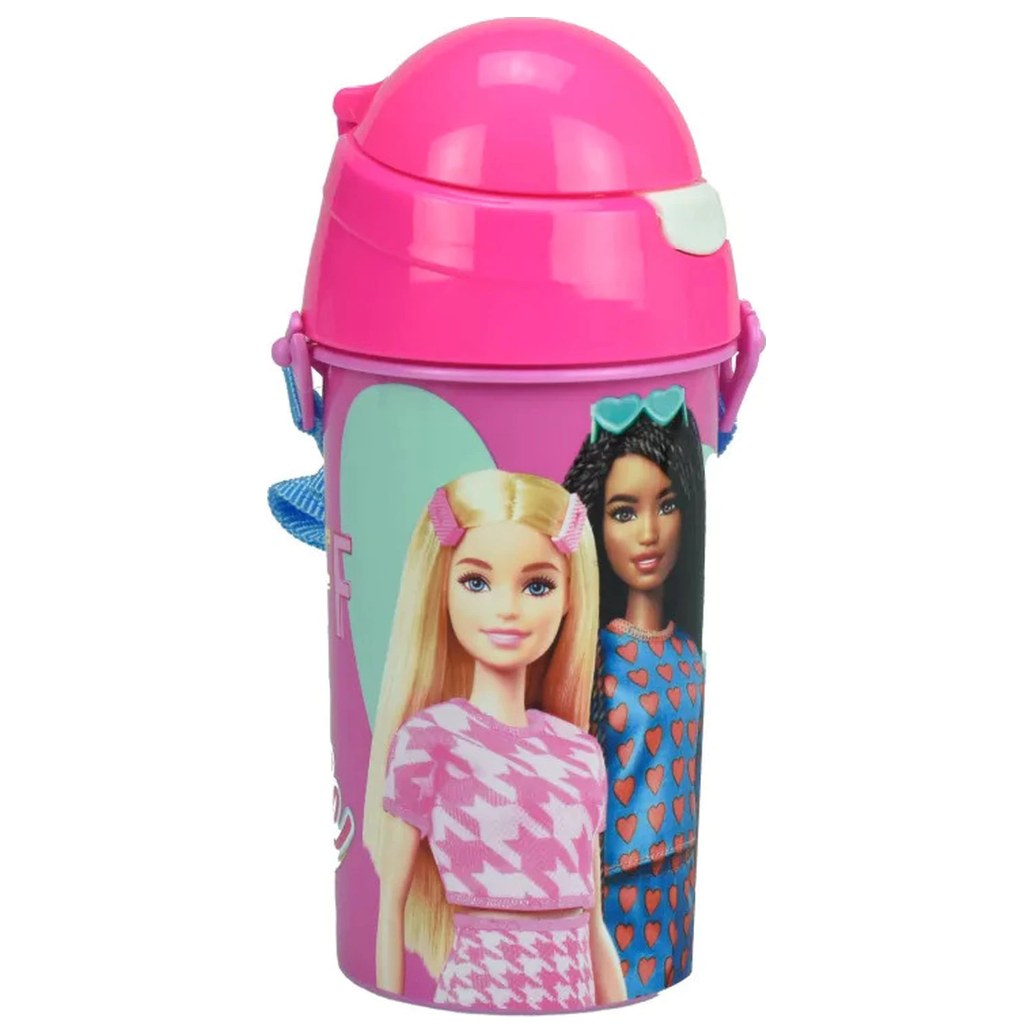 Barbie Happy Thoughts plastična slamnata steklenička s kavljem 500 ml fotografija izdelka