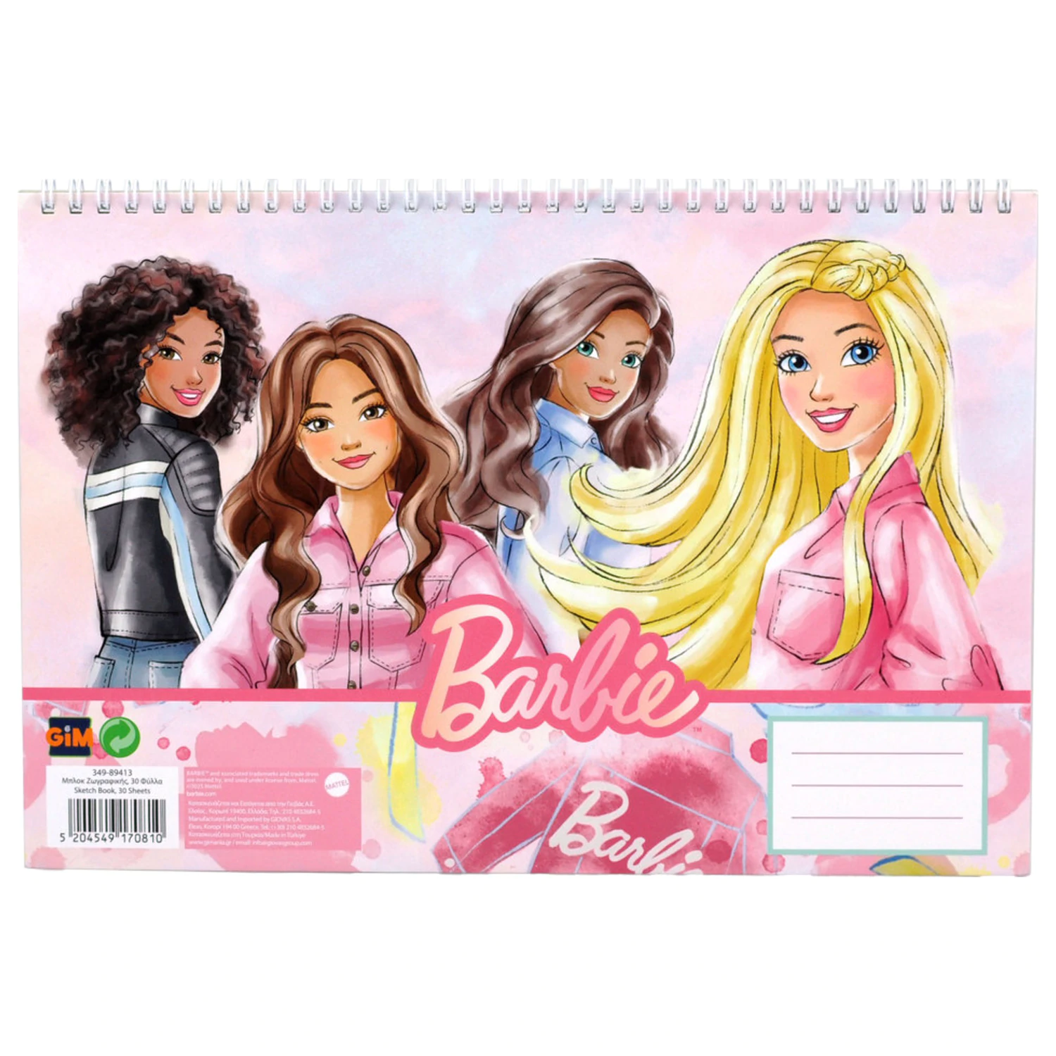 Barbie Paints A/4 spiralni skicirni blok, 30 listov fotografija izdelka