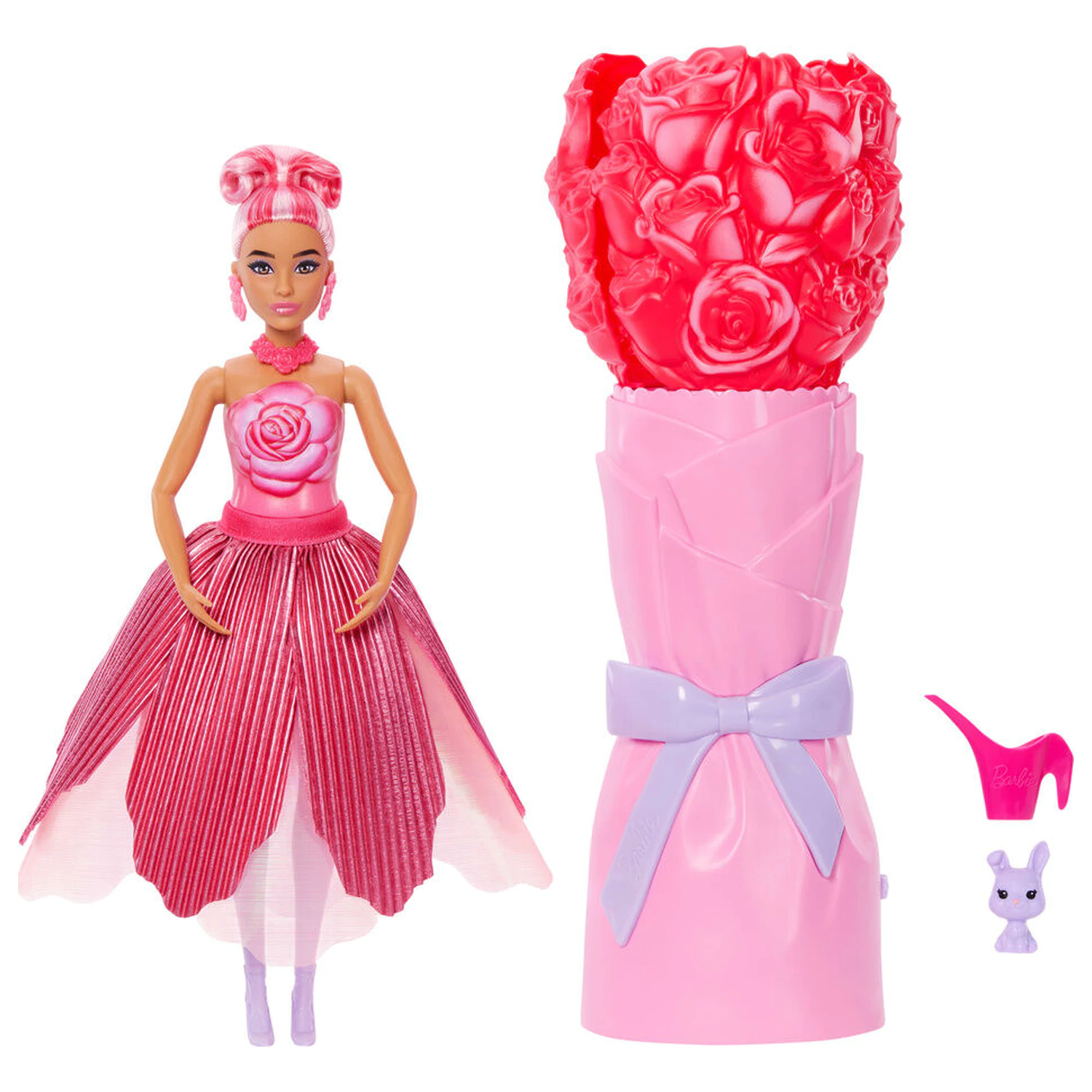 Barbie Petal Pop Rdeča roza punčka fotografija izdelka