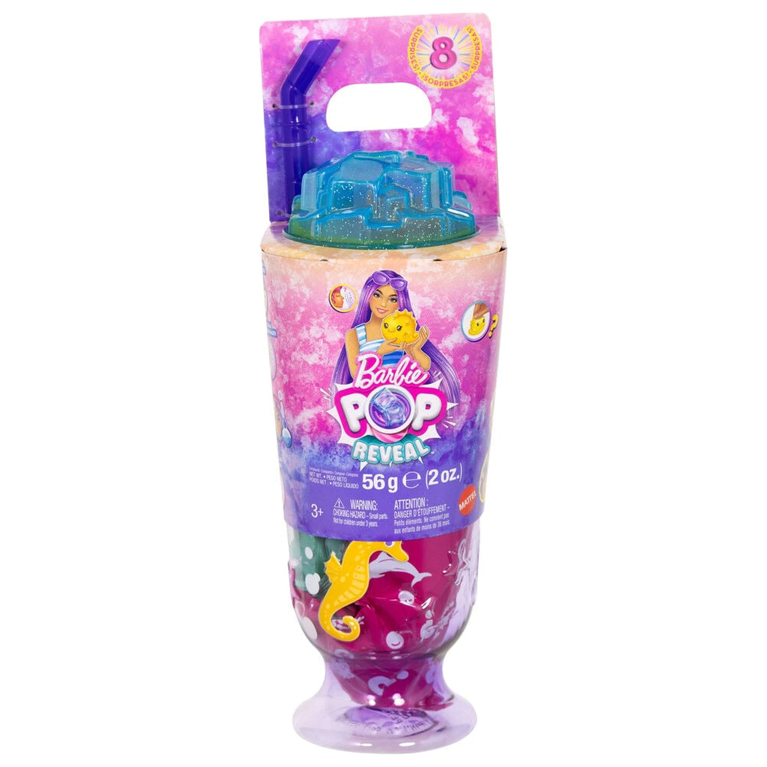 Barbie Pop Reveal Sea Breeze Purple lutka fotografija izdelka