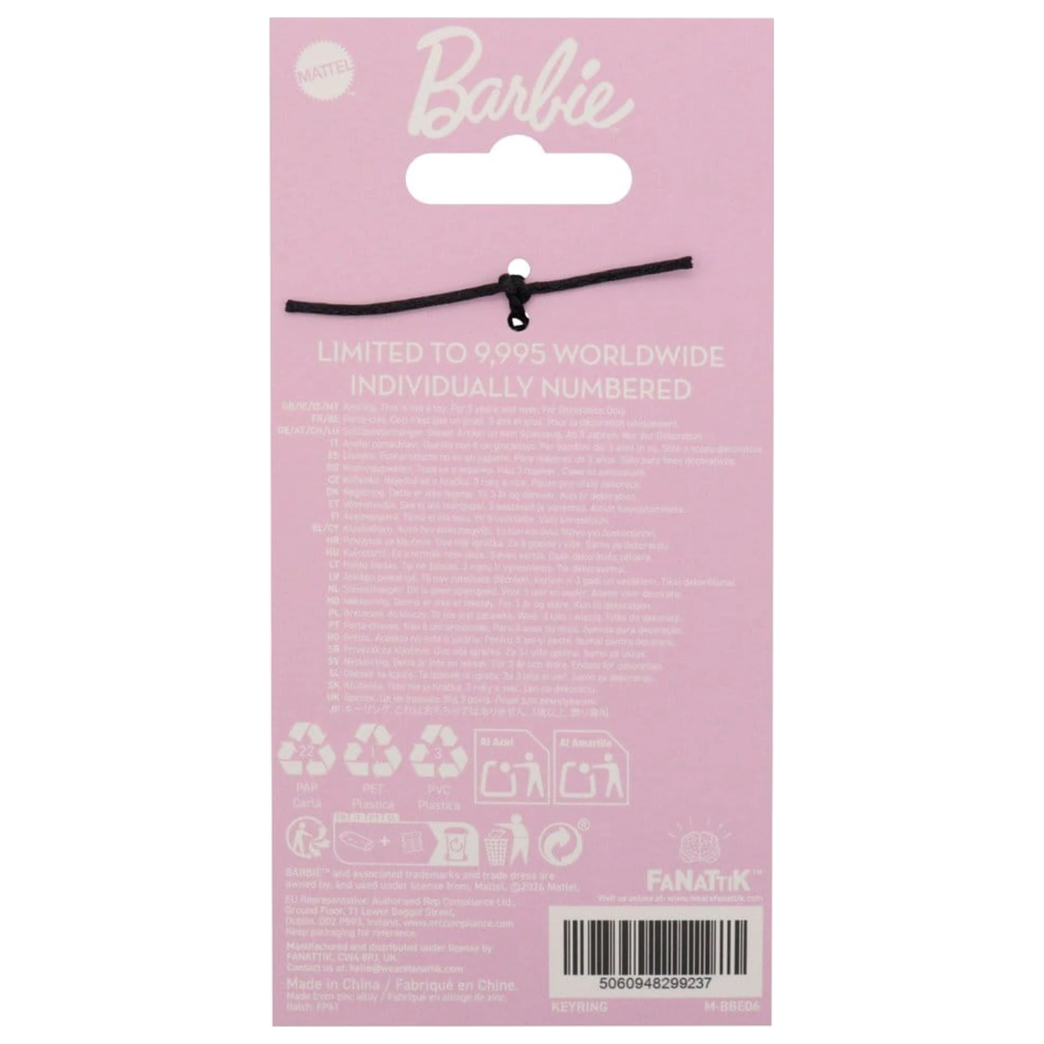 Barbie License Plate obesek za ključe Limited Edition fotografija izdelka